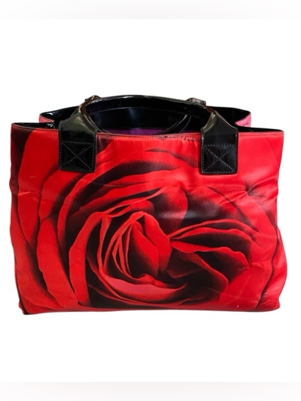 Abbi satin rose large tote